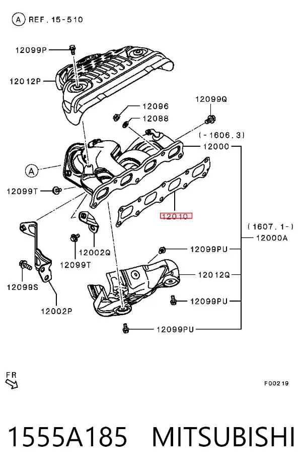 Junta colector escape 1555A185 Mitsubishi