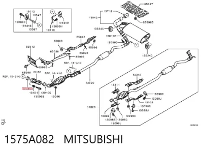 Anillo de la tubería de admisión del silenciador MITSUBISHI 1575A082