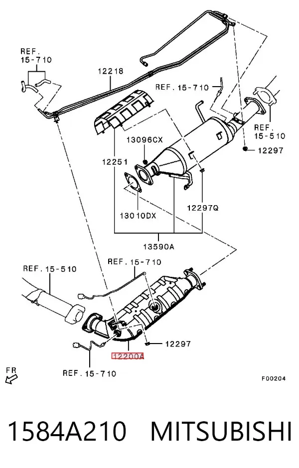 Catalizador 1584A210 Mitsubishi