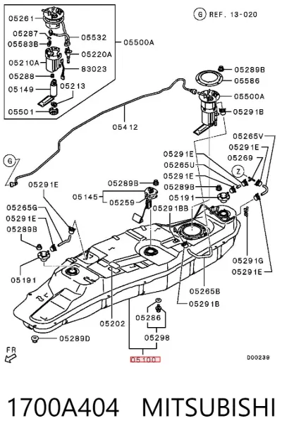 Depósito de combustible MITSUBISHI 1700A404