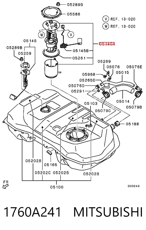 Bomba de gasolina 1760A241 Mitsubishi