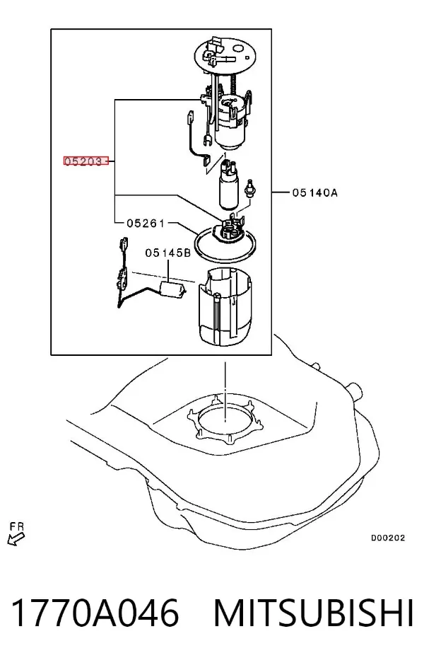 Filtro de combustible 1770A046 Mitsubishi
