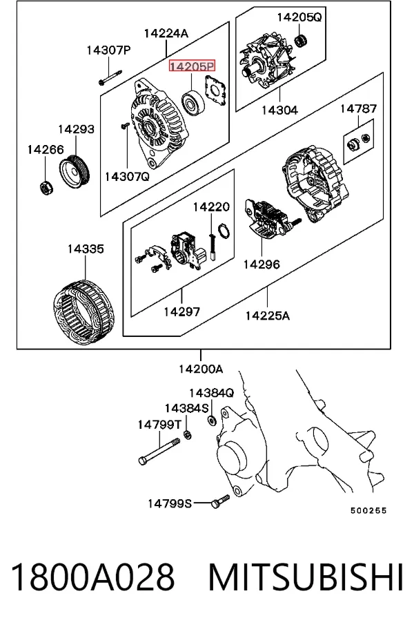 Rodamiento alternador Hyundai Terracan HP