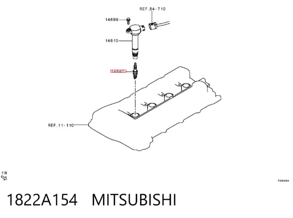 Bujía 1822A154 Mitsubishi