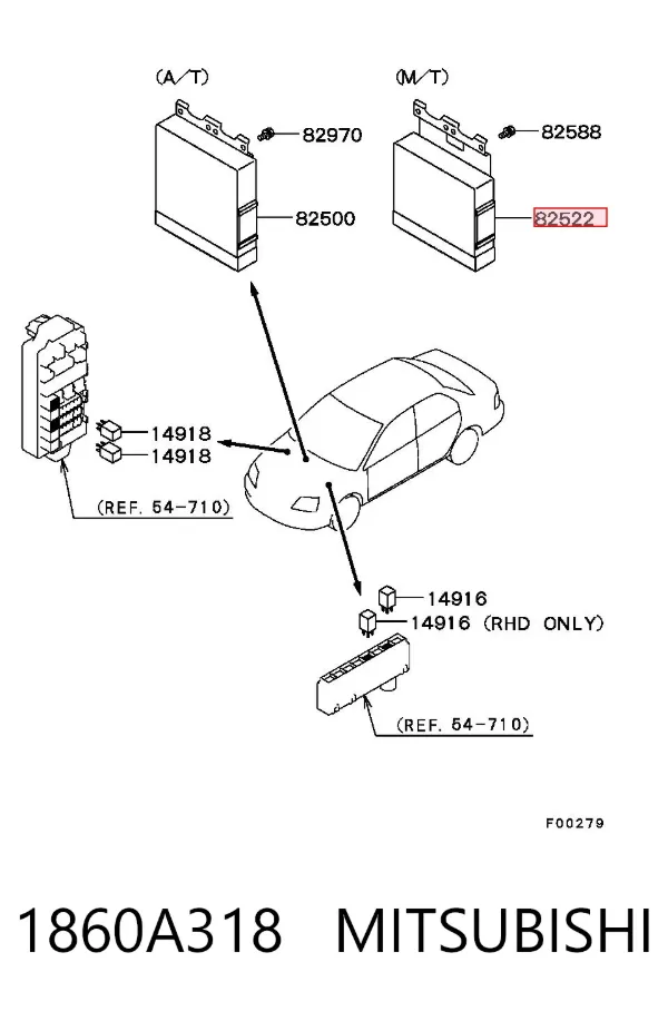 ECU 1860A318 Mitsubishi