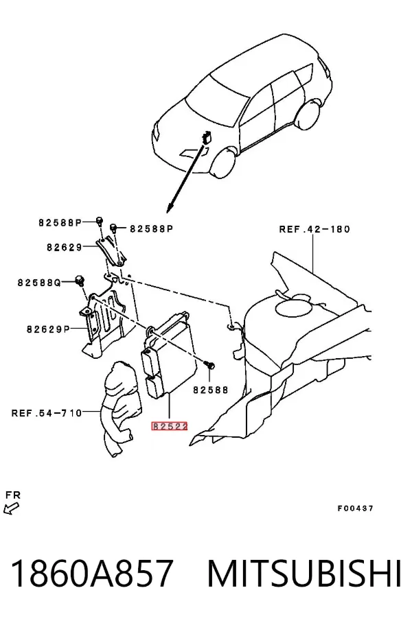 ECU 1860A857 Mitsubishi