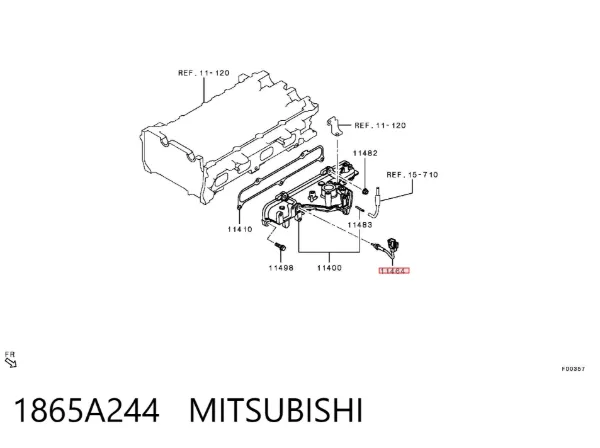 Sensor de temperatura del aire de admisión 1865A244 Mitsubishi