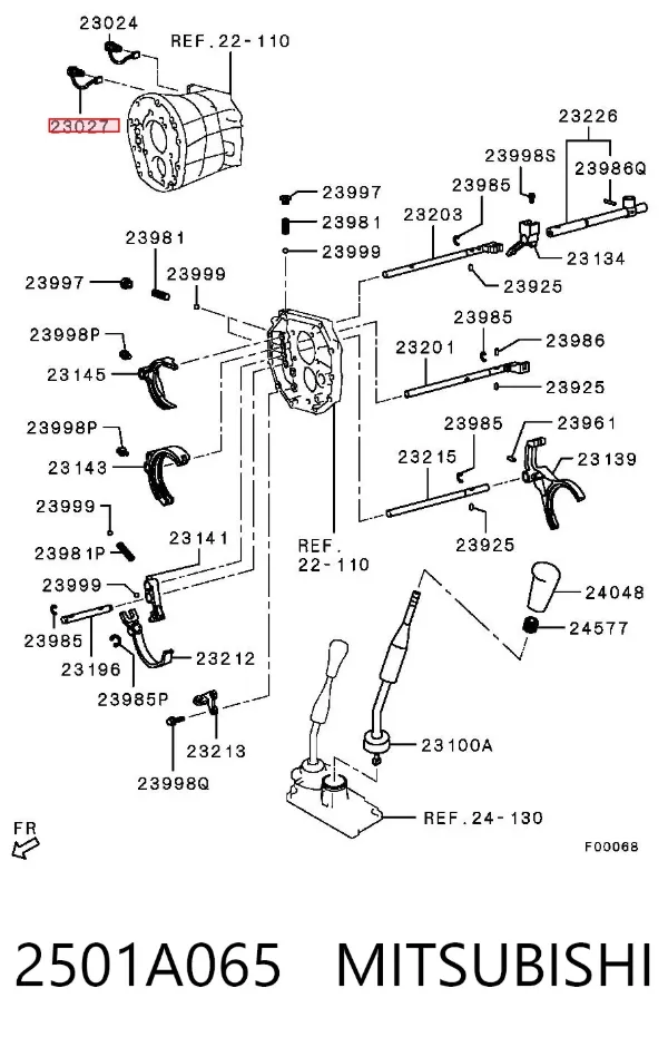 Sensor de posición de marcha 2501A065 Mitsubishi