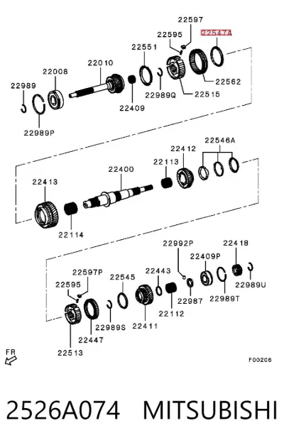 Anillo sincronizador MITSUBISHI 2526A074