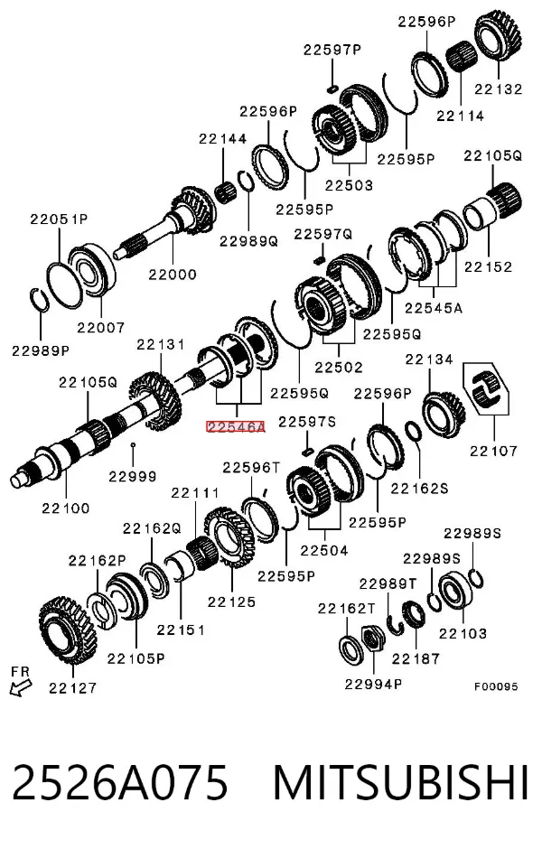 Anillo sincronizador 2526A075 Mitsubishi