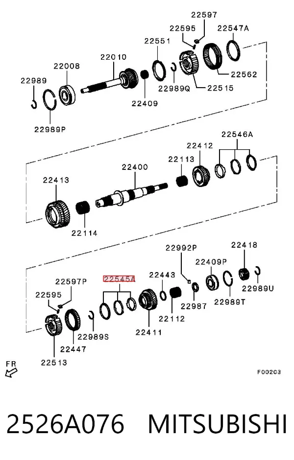 Anillo sincronizador 2526A076 Mitsubishi