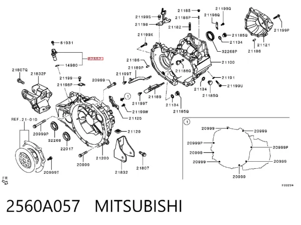 Sensor de velocidad 2560A057 Mitsubishi
