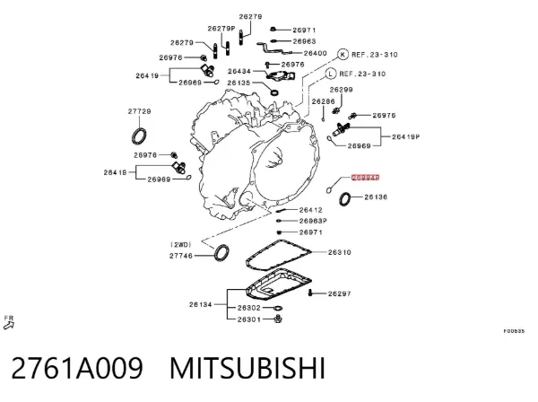  2761A009 Mitsubishi