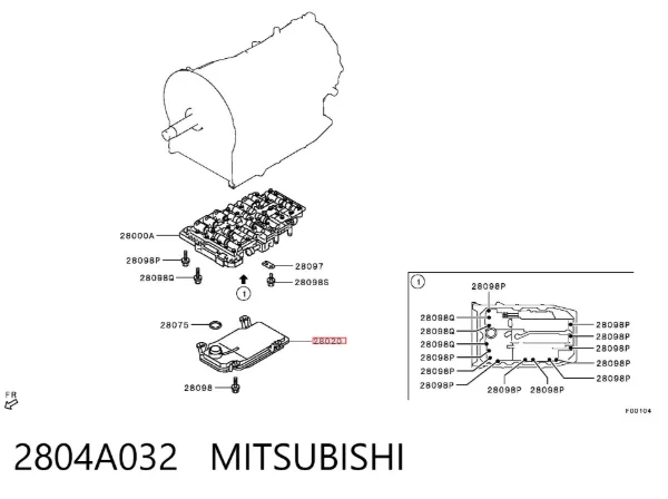 Filtro de transmisión automática 2804A032 Mitsubishi
