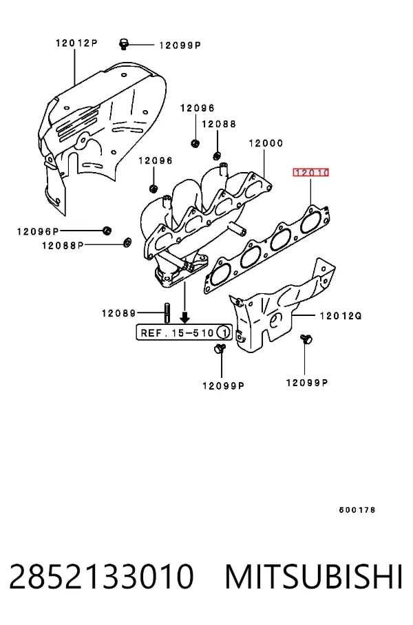 Junta colector escape 2852133010 Mitsubishi