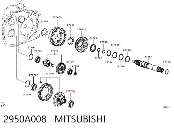 Rodamiento caja de cambios Mitsubishi Outlander III