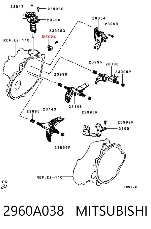 Sensor de marcha atrás 2960A038 Mitsubishi
