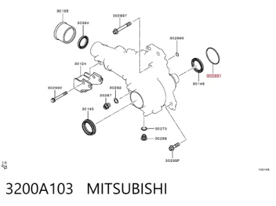 Arandela del diferencial del eje delantero MITSUBISHI 3200A103
