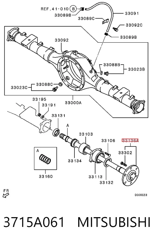Semieje 3715A061 Mitsubishi