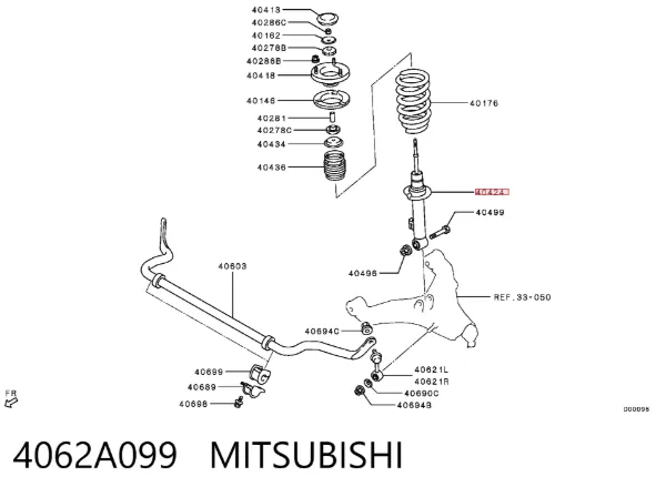 Amortiguador 4062A099 Mitsubishi