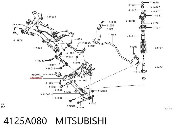 Mangueta trasera derecha 4125A080 Mitsubishi