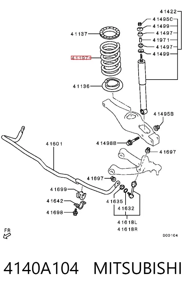 Muelle 4140A104 Mitsubishi