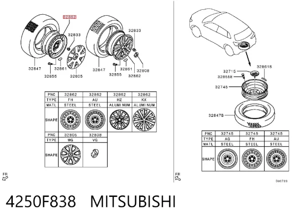 Llantas 4250F838 Mitsubishi