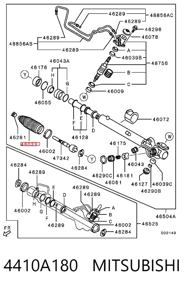 Fuelle dirección 4410A180 Mitsubishi