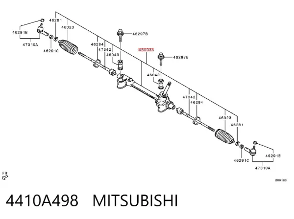 Cremallera de dirección 4410A498 Mitsubishi