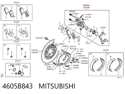 Pinza de freno trasera izquierda MITSUBISHI 4605B843