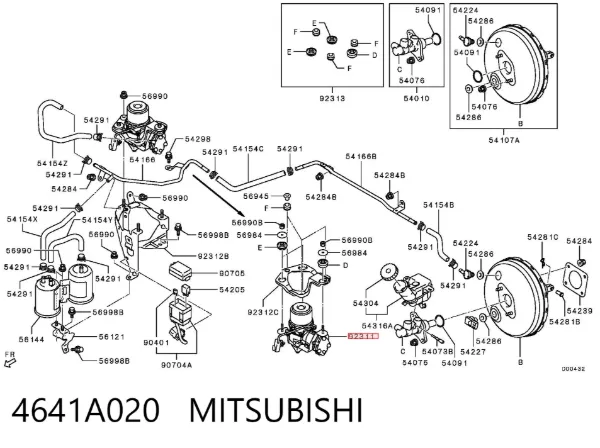 Bomba de vacío 4641A020 Mitsubishi