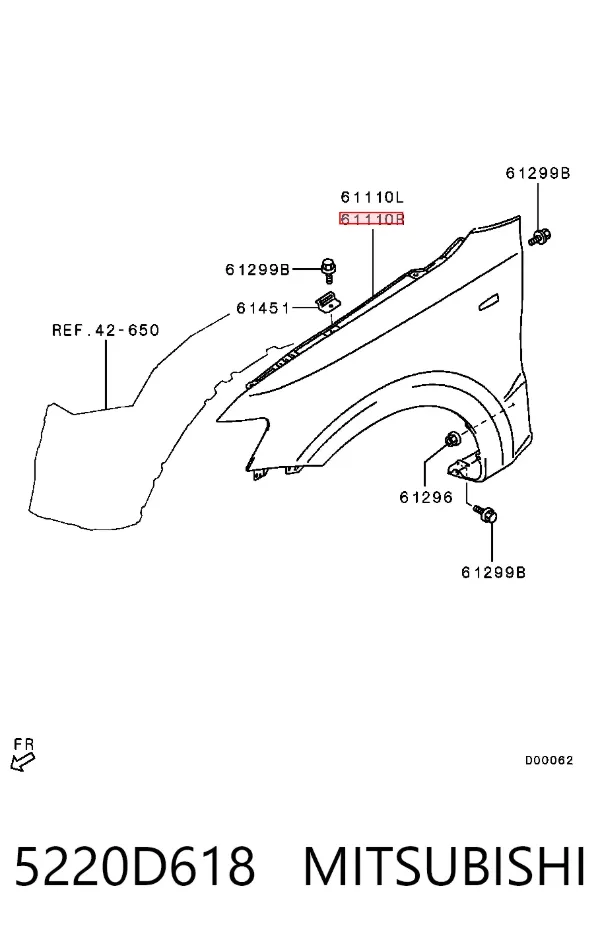 Aleta 5220D618 Mitsubishi