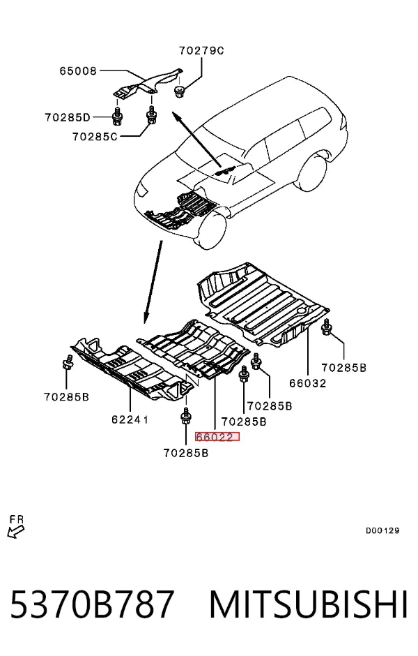 Protección motor / empotramiento 5370B787 Mitsubishi