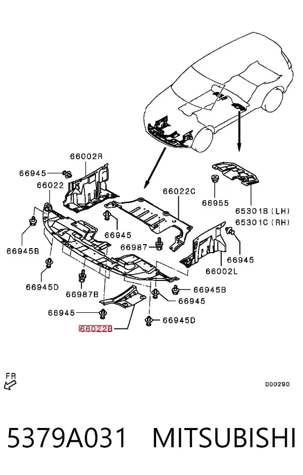 Protección motor / empotramiento 5379A031 Mitsubishi