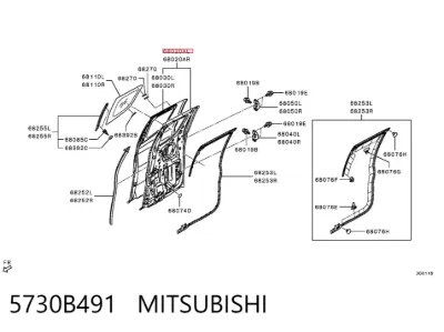 Puerta trasera izquierda MITSUBISHI 5730B491