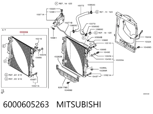 Radiador 6000605263 Mitsubishi