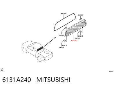 Luneta trasera MITSUBISHI 6131A240