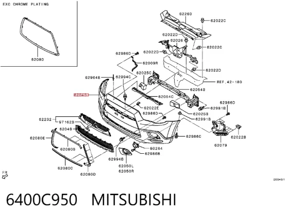 Paragolpes 6400C950 Mitsubishi