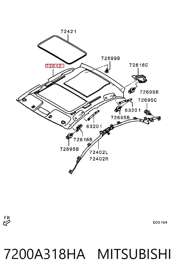 Techo interior Mitsubishi Lancer X