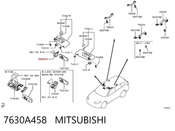 Cubierta del sensor de lluvia 7630A458 Mitsubishi
