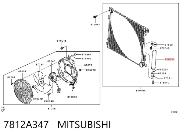 Filtro deshidratador 7812A347 Mitsubishi
