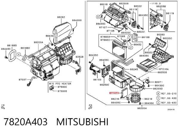 Unidad de control aire acondicionado 7820A403 Mitsubishi