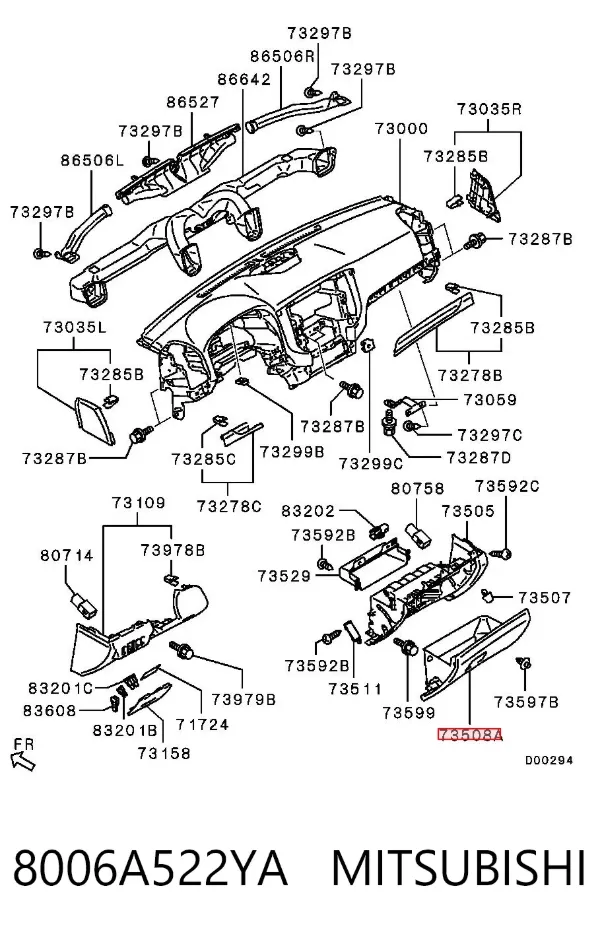 Guantera Mitsubishi Pajero IV LONG