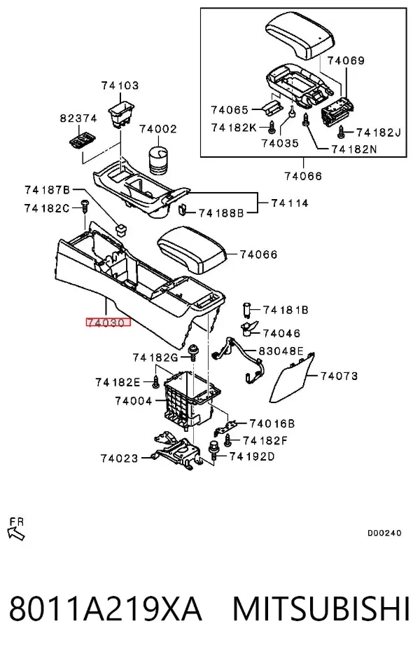 Consola central del panel de control 8011A219XA Mitsubishi