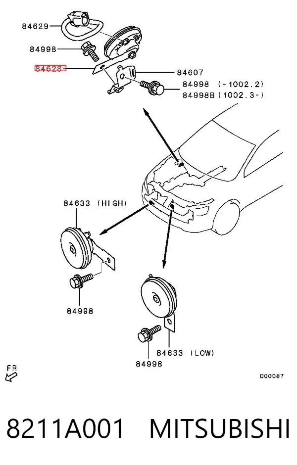 Claxon 8211A001 Mitsubishi