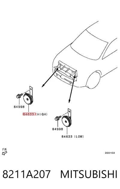 Claxon MITSUBISHI 8211A207