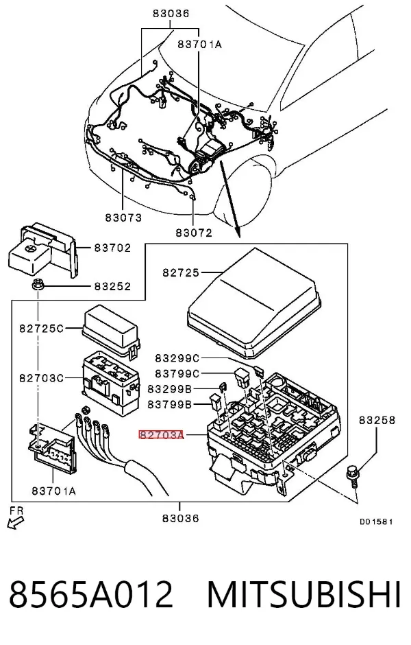 Caja de fusibles Mitsubishi Lancer X SPORTBACK