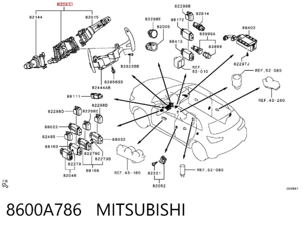Conmutador columna dirección Mitsubishi ASX GA