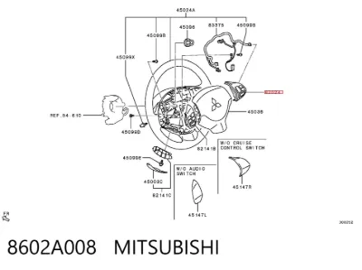 Interruptor de control de crucero MITSUBISHI 8602A008