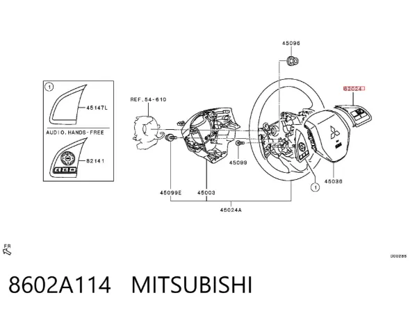 Interruptor de control de crucero 8602A114 Mitsubishi
